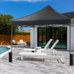 10x10 FT Pop Up Canopy Tent with Slant Legs and Carrying Bag, Easy Setup Outdoor Shelter for Patio, Garden, Beach, Grey (Shipment from Walmart) - Image 5