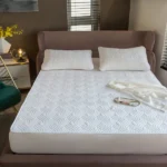 White Quilted Fitted Sheet, Fits Mattress Up to 15" Deep, 2/3-Piece Set, Full - Image 3