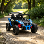 Blue 12V Kids Ride On UTV Truck: Battery Powered Electric Vehicle with Rear Suspension & Remote Control for 3-5 Years Old - Image 7