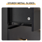 25.98”*15.75"*35.83"(L*W*D) 4-Tier 5-Drawer Cabinet Drawer Dresser with Gold Handles Black - Image 6