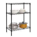 Concise 3 Layers Carbon Steel & PP Storage Rack Black - Image 7
