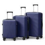 PP Trolley Case 20in 24in 28in 3PCS Suitcase Set Navy Blue - Image 12