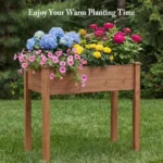 Bed - Cedar Planter with Non-Woven Liner, Bottom Drainage, 30-Inch Height, 48 x 24 x 30 in Sizes for Outdoor Plants Brown (Shipment from Walmart) - Image 6