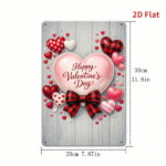 CIFbuy Vintage Heart Shaped Metal Wall Art, 2D Printed Waterproof Rustproof Plaque, Romantic Valentine's Day Ornament, Multipurpose Hom TikTok, TikTok, que, Romantic Valentine's Day Ornament Self-pickup Logiopics