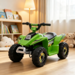 Green 6V Kids Motorized Quad – 4-Wheeler ATV Ride On Car with Forward/Reverse Switch for 18-36 Months Old