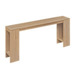 71" Long Farmhouse Console Table, Narrow Entryway Table with Bottom Storage Shelf - Image 3