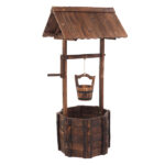 Outdoor Reinforced And Anticorrosive Wooden Wishing Well Flowerpot SAME AS 26166619