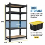 Shelves Metal 5 Tier Garage Shelving Heavy Duty 28"W x 12"D x 59"H Adjustable Shelving Unit for Garage Utility Rack Shelf for Basement Pantry Closet(Shipment from Walmart) - Image 2