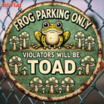 CIFbuy pc Funny Frog Parking Sign, "Frog Parking Only" & " "Frog, Only" & "Frog Turns to Toad When Parking TikTok, Temu Self-pickup Logikiics - Image 4