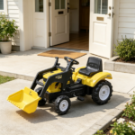 Yellow Kids Pedal-Powered Ride-On Excavator Go Kart: with Working Front Loader Digger – Outdoor Play Toy for 3 Year Olds - Image 5