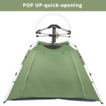 240*240*150cm Spring Quick Open Four-Person Family Tent Camping Tent Green - Image 29