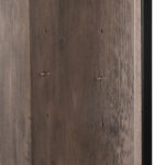 Retro Style MDF With Triamine Iron Frame Sliding Door Three-Layer Rack Bathroom Cabinet - Image 14