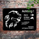 CIFbuy 1Pcs Waterproof Rustproof Metal Security Sign 8x12 Inch Black White Dog Pattern Video Surveillance Warning Plaque Frameless Iron TikTok, TikTok, Self-pickup Logiopics - Image 7