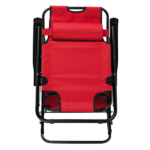 Portable Dual Purposes Extendable Folding Reclining Chair Red - Image 6