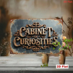 CIFbuy Vintage Cabinet Of Curiosities Metal Sign, 2D Flat Iron Wall Decor, Artistic Font Home Room Decoration, 7.87x11.81in TikTok, TikTok, n Self-pickup Logiopics - Image 3