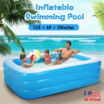 Inflatable swimming pool 244*63 butterfly inflatable coil mesh pool - Image 16