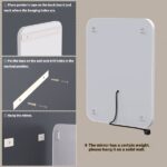 Bathroom Vanity Mirror with Light for Wall Smart LED 32×24 Frame Makeup Mirror for Over Sink Dimmable 3 Colors Temperature[Unable ship on weekends, TK/TEMU only for pickup, only TX10643 warehouse supports GOFO] - Image 6