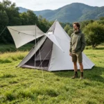 Pole-Free Rainproof Indian Teepee Pyramid Camping Tent - Image 7