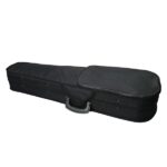 Durable Cloth Fluff Triangle Shape Case with Beige Lining for 4/4 Violin Black