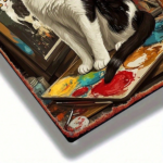 CIFbuy Vintage Cat Metal Wall Art 8x12 Inch Retro" Iron Decor With Paintbrushes & Palette, Artistic Sign For Home Living Room Be Inch Retro IrikTok, Inch Retro IrikTok, t Self-pickup Logiopics - Image 5