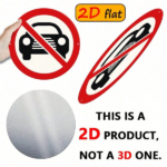 CIFbuy 1pc 2D Flat Aluminum Round Plaque No Vehicles Allowed Sign, 7.87x7.87in Outdoor Traffic Theme Decor For Study Room Hallway, Funn TikTok, TikTok, Self-pickup Logiopics - Image 5