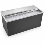 Drop-In Ice Chest, Stainless Steel Ice Storage Box with Sliding Lid and Drain Hose, Ice Bin for Chilled Wine, Beer, Beverage (36 x 18 x 14 Inches) - Image 2