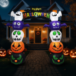 Replace 5233203 8.2 FT Cute Halloween Inflatables Pumpkin Archway Outdoor Decoration, Giant Blow up Yard Arch Decorations with Built-in LED Lights for Holiday Party Front Yard Lawn Garden Decor - Image 13
