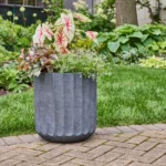 16 inch Resin Planter Black With Modern Design for Indoor Outdoor Plant - Image 6