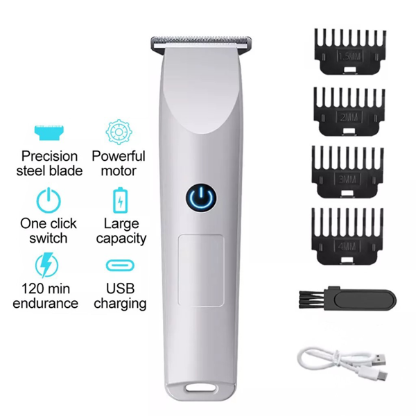 Men Pro Electric Hair Clippers Beard Trimmer Cutting Barber Shaving Machine White (US Logistics For USPS/DHL/Fedex/UPS. No designated logistics accepted TK/TMEU only For self-pickup