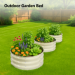 2 Pcs 2×2×1ft Raised Garden Bed, Round Galvanized Outdoor Planter Box, Metal Garden Bed for Planting Vegetables Fruits Flowers, White - Image 10