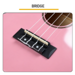 23in Linden wood body rosewood fingerboard ukulele, cotton bag, capo, strap, picks*2, tuner Strings Dust cloth - Image 11
