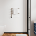 Brushed Nickel Heated Towel Rack for Bathroom,Wall Mounted with Intelligent Touch Screen Timer, 4-Bar Towel Warmer, 304 Stainless Steel Polished, Plug-in/Hard-Wired[Unable ship on weekends, TK/TEMU only for pickup, only TX10643 warehouse supports GOFO] - Image 9
