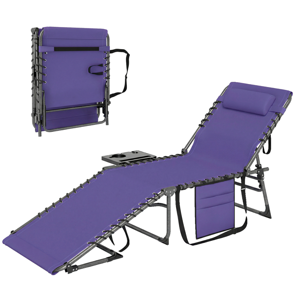 2 Folding Chaise Lounge Pool Chairs