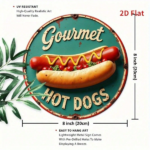 CIFbuy Vintage Hot Dog Tin Sign 8x8 Inch Retro Metal Wall Art Funny Fast Food Design Kitchen Home Bar Café Decor Housewarming Gift TikTok, TikTok, t Self-pickup Logiopics - Image 3