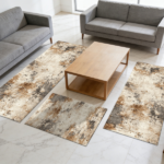 Three-piece kitchen rug set, non-slip and washable, abstract pattern kitchen hallway rug, soft and comfortable, suitable for sinks, floors, entrances, hallways and bathrooms. - Image 7