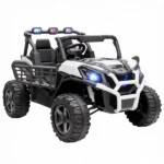 White 2 Seater 24V Kids Electric Car, Remote Control 3 Speed LED Lights Music Horn Spring Suspension Slow Start - Image 2
