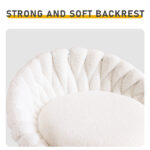 2pcs Teddy Velvet Gold-plated Iron Feet Bar Stool Weaving Style White With Swivel - Image 7