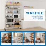 6-Tier disassembly and free assembly NSF-Certified Steel Wire Shelving with Wheels - Image 22