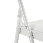 Same Code 71155989 6pcs Elegant Foldable Iron & PVC Chairs for Convention & Exhibition White - Image 8