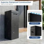Anti-Theft Package Delivery Box with Code Lock, Galvanized Steel Parcel Drop Box for Outdoor Porch - Image 12