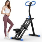 Stair Stepper with resistance Home-Upgrade Vertical Climber Workout Machine for Full-Body Exercise Climber Fitness Equipment with Stable Frame Adjustable Handlebar-Black Blue-No support Self-pick up - Image 3
