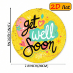 CIFbuy 1pc Hand-painted Get Well Soon Round Aluminum Sign, "" Get Well Soon Round Aluminum Sign, Soon Round Aluminum Sign, Heart Flower Outdoor Plaque TikTok, TikTok, temu emu Self-pickup Logiaqics - Image 7