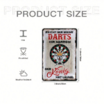 CIFbuy Vintage Dart Tin Sign 8x12in Retro Metal, Decor Rustic Iron Plaque Dartboard Design "Reicht Mir, Meine Darts" Home Bar Man Ca 8x12inikTok, 8x12inikTok, ign "Reicht Mir Self-r ckup Logiop Caboard Design - Image 2