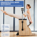 Pilates Chair Wunda Chair Pilates Combo Chair with Handles Split Pedals Reformer Machine for Yoga Core Training Rehabilitation Includes Non-Slip Socks (Wood Panel Bracket) - Image 5