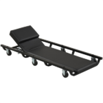 4 Level Adjustable Backrest Mechanic Rolling Creeper, Heavy Duty 6 Swivel Casters Garage Repair Cart with Thick Comfort Padded Cushion - Image 3