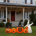 8FT Long Halloween Inflatables Pumpkins Ghost Outdoor Decorations, Blow Up Yard Decoration with Built-in LEDs Lighted for Lawn Garden Outside Indoor Decor - Image 10