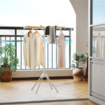 Foldable Bamboo Clothes Drying Rack with 40 Hanger Slots, Space Saving Laundry Drying Stand for Indoor Use - Image 6