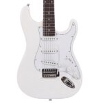 Rosewood Fingerboard Electric Guitar White - Image 16