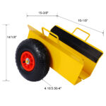Heavy Duty Panel Dolly Slab Dolly with Handle & 2 10" Peneumatic Tires Wheels 600LBS Load Capacity for Drywall Sheet Heavy Appliance & Material Handling All Terrain Moving Cart Panel Dolly - Yellow - Image 13