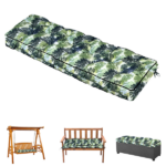 Outdoor Bench Cushion, 63 × 20 × 4 Inch, Tufted Waterproof Swing Cushion with Ties, for Patio Bench or Window Seat